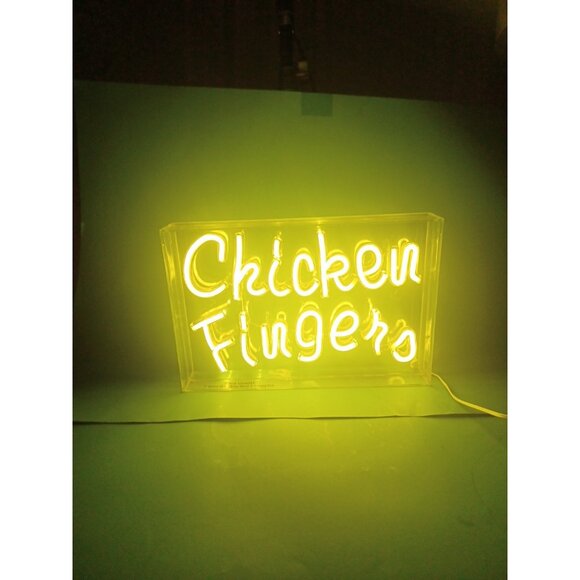 Chicken Fingers Lighted Neon Sign Kitchen Mancave Raising Cane's Restaurant - Picture 6 of 6